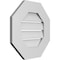 Ekena Millwork Octagonal Surface Mount PVC Gable Vent: Functional, w/ 3-1/2"W x 1"P Standard Frame, 18"W x 18"H GVPOC18X1801SF - alternate 3
